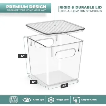 Sorbus Clear Storage Bins with Lids for Ultimate Organization