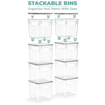 Sorbus Clear Storage Bins with Lids for Ultimate Organization