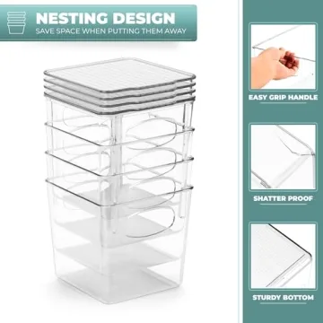 Sorbus Clear Storage Bins with Lids for Ultimate Organization