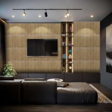 STICKGOO 12 PCS 3D PVC Slat Wall Panels for Decor