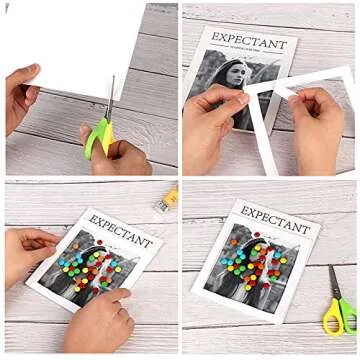 30 Sheets White Sticky Foam Sheets-Foam Tapes Double Sided Adhesive Foam Sheets 3D White Dual-Adhesive Foam Sheets, for Scrapbook Crafting DIY Crafts, 3.9 x 5.9 Inch