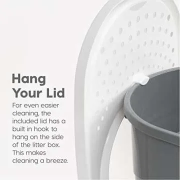 IRIS USA Top Entry Cat Litter Box for Clean Homes