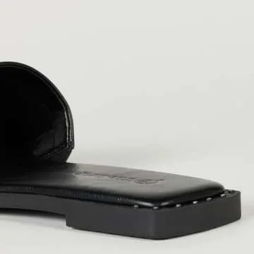 The Drop Women's Oslo One Band Sandal, Black, 8.5