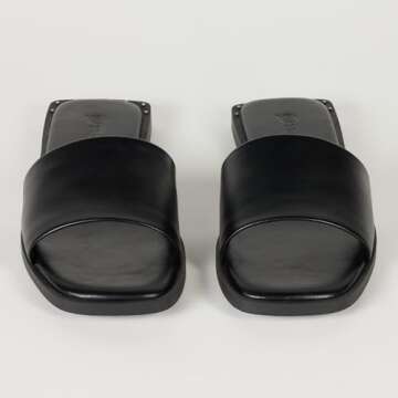 The Drop Women's Oslo One Band Sandal, Black, 8.5