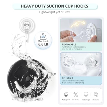 VIS'V Suction Cup Hooks for Easy Organization