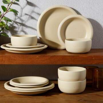Bloomhouse Corsica Clay Dinnerware Set - Eco-Friendly Stoneware