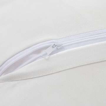 MIULEE Decorative New Luxury Series Style White Faux Fur Throw Pillow Case Cushion Cover for Sofa Bedroom Car 12 x 20 Inch 30 x 50 Cm