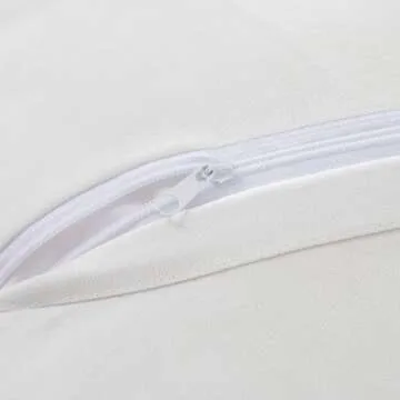 MIULEE Decorative New Luxury Series Style White Faux Fur Throw Pillow Case Cushion Cover for Sofa Bedroom Car 12 x 20 Inch 30 x 50 Cm