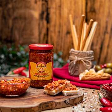 Hot Spread Sauce, Miscela Esplosiva, TuttoCalabria, 10 OZ (285g), Minced Calabrian Chili & Giardiniera Vegetables