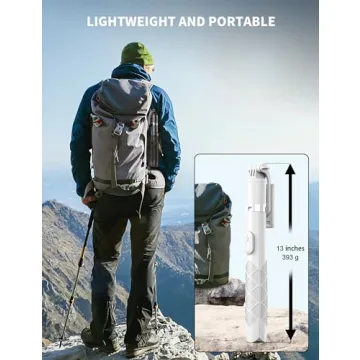 71" Cell Phone Selfie Stick Tripod, Smartphone Tripod Stand with Remote, Extendable Phone Tripod & Travel Tripod Compatible with iPhone 15/14/13 Pro Max Gopro Android DJI (White)