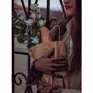 QRBTSCL Women's Tulle long Wedding Bridal Gloves Long Opera Party Gloves 24" Elbow Length Sheer Glov...