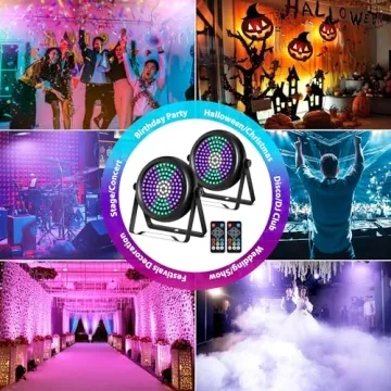 ENDYSHOW RGB+W+UV Strobe Lights for Events and Parties