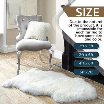 WaySoft Sheepskin Area Rug - Luxurious Comfort for Home