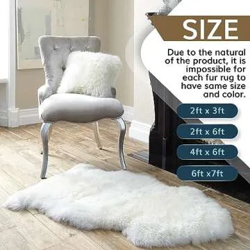 WaySoft Sheepskin Area Rug - Luxurious Comfort for Home
