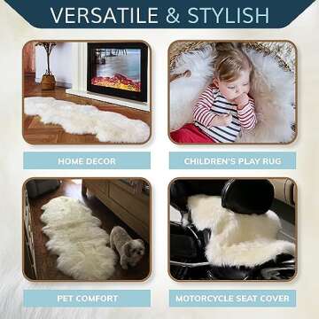 WaySoft Sheepskin Area Rug - Luxurious Comfort for Home