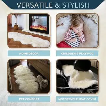 WaySoft Sheepskin Area Rug - Luxurious Comfort for Home