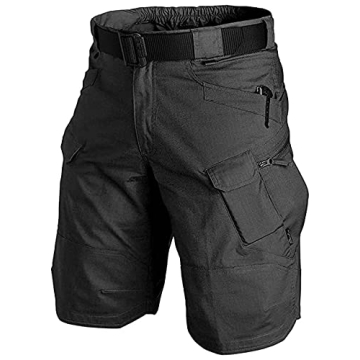 YAXHWIV Mens Tactical Shorts 11" Waterproof Hiking Fishing Breathable Quick Dry Cargo Short Shorts R...