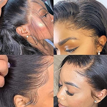 RESHOWBEAUTY Lace Front Wig 24 Inch Virgin Human Hair