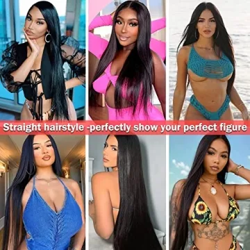 RESHOWBEAUTY Lace Front Wig 24 Inch Virgin Human Hair
