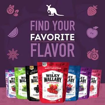 Wiley Wallaby Licorice 10 Ounce Classic Gourmet Soft & Chewy Australian Blasted Berry Candy Twists, 1 Pack