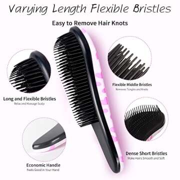 79STYLE Detangler Brush Set - Fun, Tangle-Free Hair Care