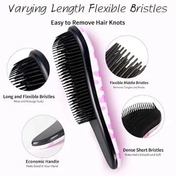 79STYLE Detangler Brush Set - Fun, Tangle-Free Hair Care