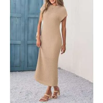 Yousify Women Knit Dress 2025 Casual Trendy Sweater Dress