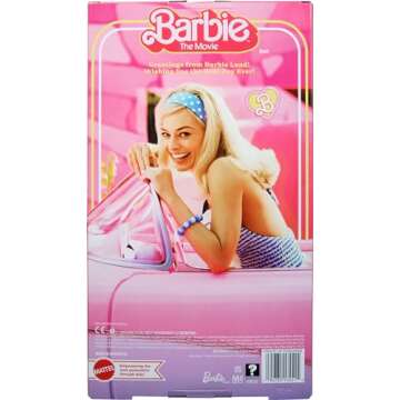 Barbie The Movie Doll, Margot Robbie as, Collectible Doll Wearing Blue Plaid Matching Set with Matching Hat & Jacket