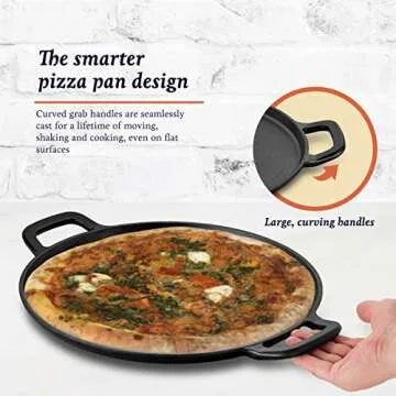 Legend Cast Iron Pizza Pan | 14" Steel Cooker with Handles