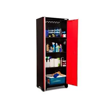 ‎‎‎‎NewAge Products Garage Storage Bold Series 14 PC Set Red Include 2 Rolling Tool Cabinets, 2 Two-Door Base & 4 Wall Cabinets, 2X 48 Stainless Steel Worktops, 4 Multi-Use Lockers, 50617