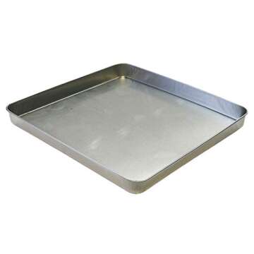 Reston Lloyd Square Gas Stove Burner Covers, Set of 4, Stainless Steel Look