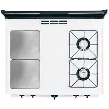 Reston Lloyd Square Gas Stove Burner Covers, Set of 4, Stainless Steel Look