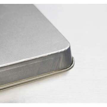 Reston Lloyd Square Gas Stove Burner Covers, Set of 4, Stainless Steel Look