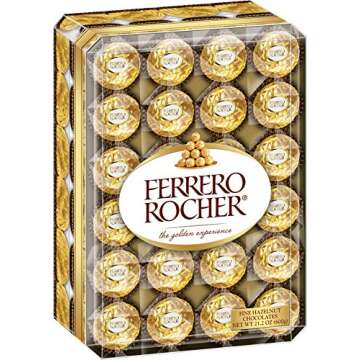 Ferrero Rocher Hazelnut Chocolate Gift Box, 48 Count