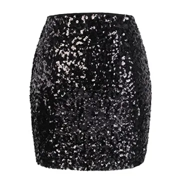 MANER Women's Sequin Skirt for Night Out Party