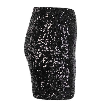 MANER Women's Sequin Skirt for Night Out Party