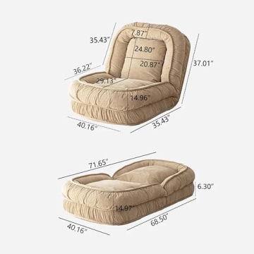 Mekelin Foldable Lazy Sofa Bed for Comfort & Versatility