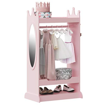 UTEX Kids Dress up Storage with Mirror - Fun & Functional Closet