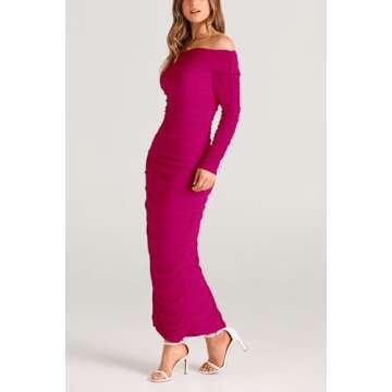 Stylish Off Shoulder Maxi Dress for Women - PRETTYGARDEN