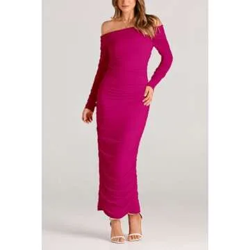 Stylish Off Shoulder Maxi Dress for Women - PRETTYGARDEN
