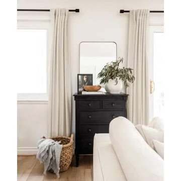 INOVADAY Blackout Curtains Cream 84" - 2 Panel Set