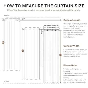 INOVADAY Blackout Curtains Cream 84" - 2 Panel Set