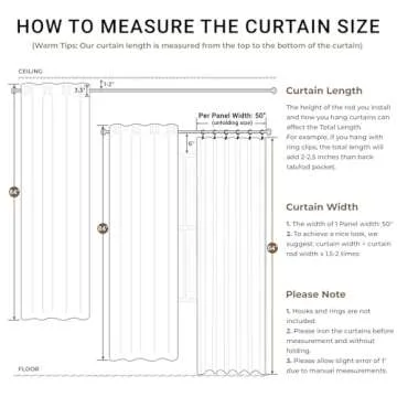 INOVADAY Blackout Curtains Cream 84" - 2 Panel Set