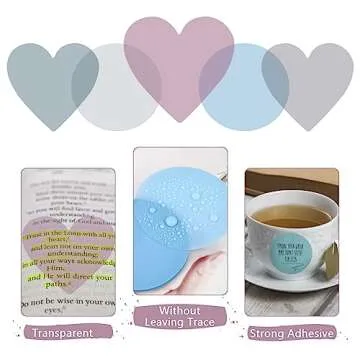 Hommie 480Pcs Transparent Sticky Notes for Organizing