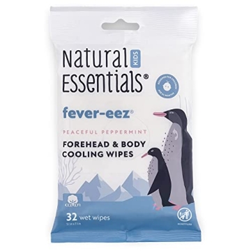 Natural Essentials Fever-eez Baby Fever Relief Wipes for Instant Comfort