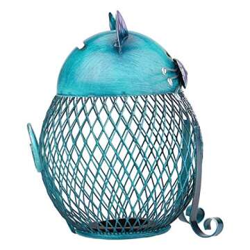 Ailgely Metal Cat Piggy Bank,Cat Coin Bank Coin Box for Adults Kids,Cute Animal Money Bank,Handcrafts Decoration for Cat Lovers Birthday