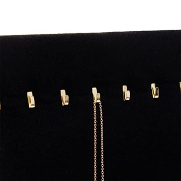 Elegant Black Velvet Jewelry Display for Showcasing Necklaces