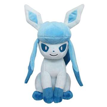 Sanei PP124 Pokemon All Star Collection Glaceon Plush,Brown/A