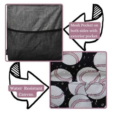 NGIL Baseball Utility Tote Bag - Spacious & Stylish