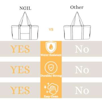 NGIL Baseball Utility Tote Bag - Spacious & Stylish